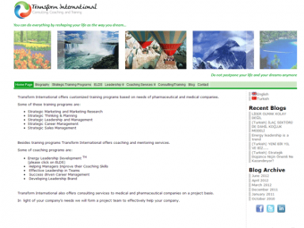 Trnsform Website Design – April 2010