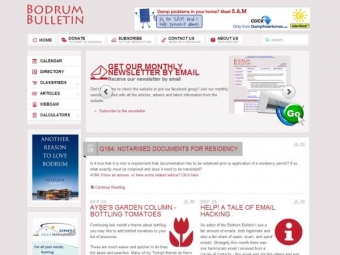 Bodrum Bulletin Website Redesign – Dec 2011