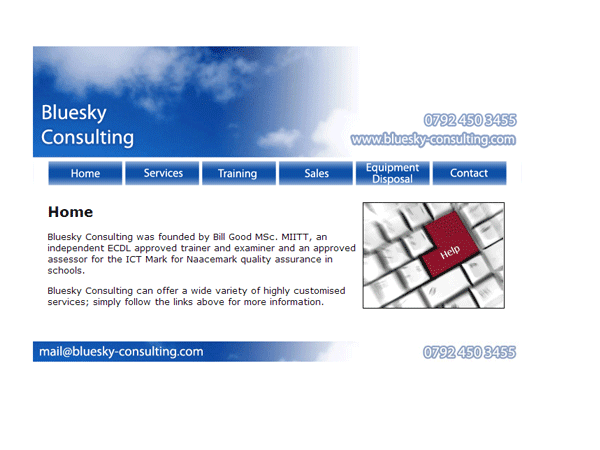 Bluesky-Consulting Website Design – July 2009