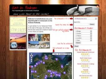 Eat-In-Bodrum Website Design – April 2011