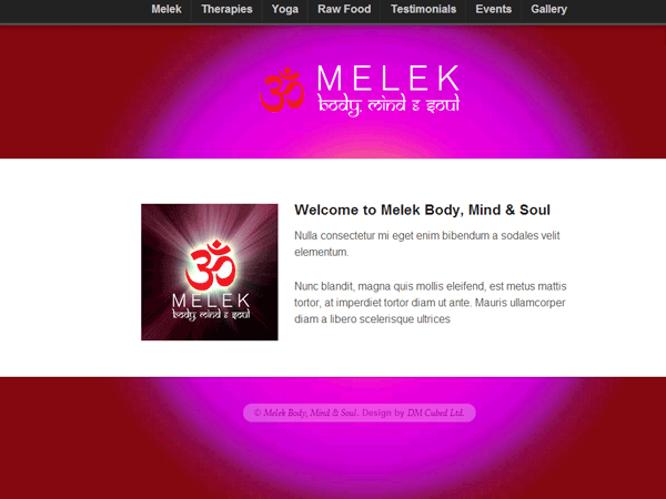 Melek Body, Mind & Soul Website – November 2012